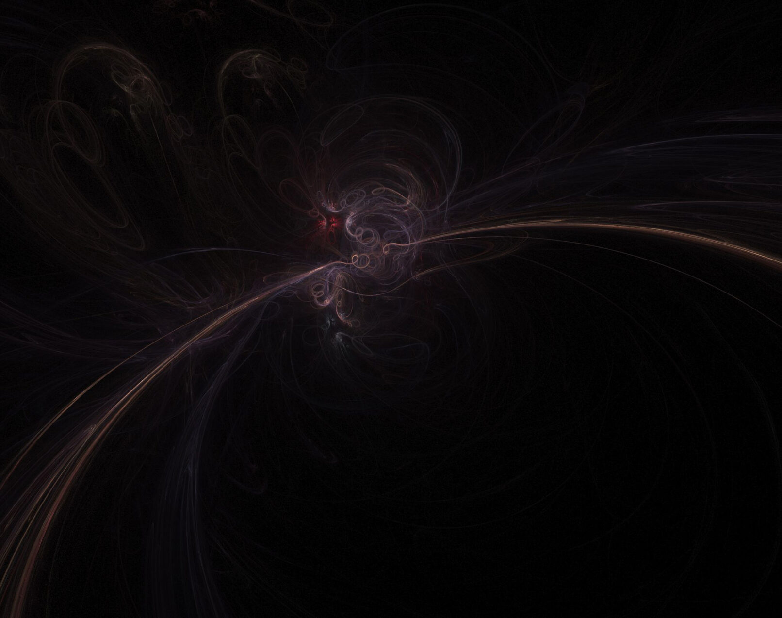 Fractal flame looking like a solar flare or atomic cloud chamber path