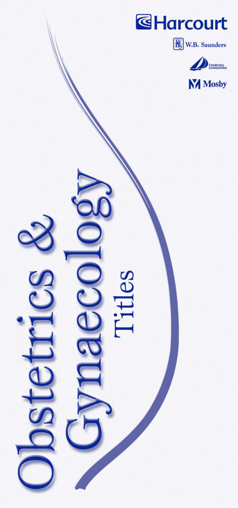 Obstetrics & gynaecology titles brochure with single brush stroke to connote breast or pregnant belly
